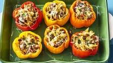 Beef Stroganoff Stuffed Peppers