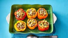 Beef Stroganoff Stuffed Peppers