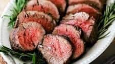 Beef Tenderloin with Red Wine Sauce