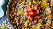 Beef and Quinoa Enchilada Bake