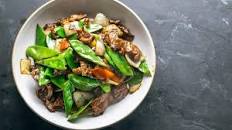 Beef and snow peas