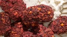 Beetroot Chickpea Fritters with Whipped Feta - Baked or Pan Fried