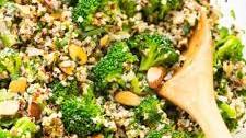 Broccoli Quinoa Salad with Lemon Greek Yogurt Dressing