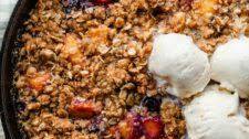Brown Butter Blueberry Peach Crisp