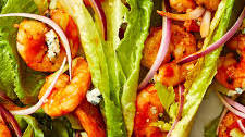 Buffalo Shrimp Lettuce Wraps