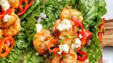 Buffalo Shrimp Lettuce Wraps