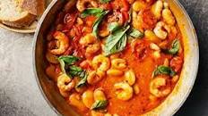 Butter bean, smoky tomato & prawn stew