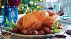 Buttered turkey with porcini and sourdough stuffing
