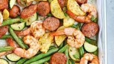 Cajun Shrimp and Sausage Sheet Pan Dinner