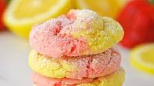 Cake Mix Strawberry Lemonade Cookies