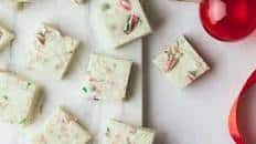 Candy Cane White Chocolate Fudge