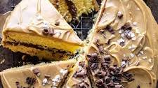 Caramel Butter Cake with Fudgy Chocolate Frosting