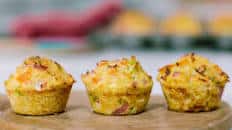 Cheese and ham quinoa bites