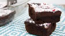 Chewy Brownies with Peppermint Ganache