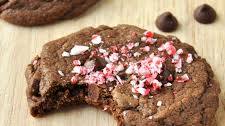 Chewy Double Chocolate Peppermint Cookies