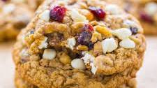 Chewy White Chocolate Cranberry Oatmeal Cookies