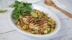 Chipotle Lime Cod on a Summer Veggie Sauté