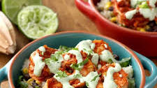 Chipotle Shrimp Bowls with Cilantro Lime Cream Sauce