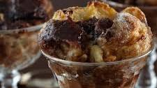 Chocolate Bread Pudding with Bourbon Caramel Sauce