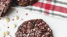 Chocolate Candy Cane Crunch Cookies