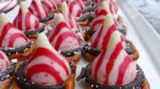 Chocolate Candy Cane Pretzel Kisses