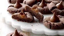 Chocolate Caramel Kiss Cookies