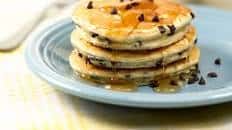 Chocolate Chip Eggnog Pancakes