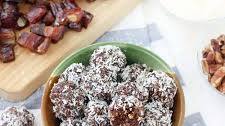 Chocolate Coconut Energy Balls with Pecans and Dates