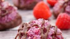 Chocolate Covered Raspberry Coconut Macaroons