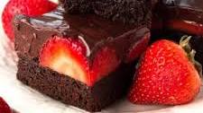 Chocolate Covered Strawberry Brownies