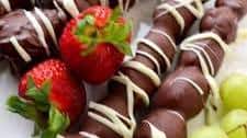 Chocolate Dipped Fruit Skewers