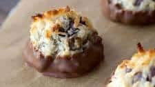 Chocolate Dipped Macaroons