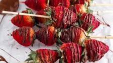 Chocolate Dipped Strawberry Skewers