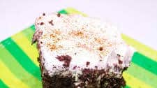 Chocolate Eggnog Poke Cake