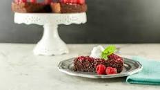 Chocolate Fudge Raspberry Sauce Cake Low Carb