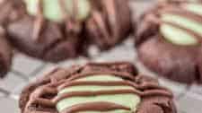 Chocolate Mint Thumbprint Cookies