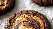 Chocolate Peanut Butter Swirl Cookies