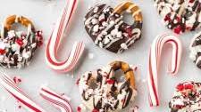 Chocolate Peppermint Covered Pretzels