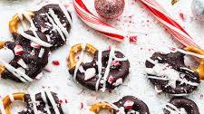 Chocolate Peppermint Covered Pretzels