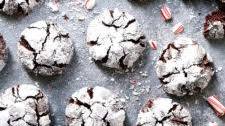 Chocolate Peppermint Crinkle Cookies