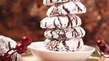 Chocolate Peppermint Crinkle Cookies