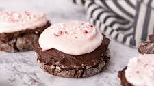 Chocolate Peppermint Crinkle Cookies