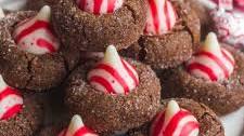 Chocolate Peppermint Kiss Cookies