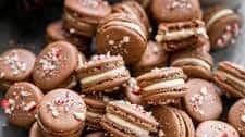 Chocolate Peppermint Macarons