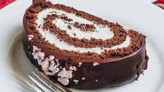 Chocolate Peppermint Swiss Roll