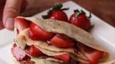 Chocolate Strawberry Crepes Recipe by Tasty