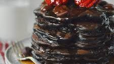 Chocolate Strawberry Pancakes