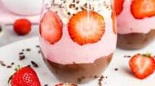 Chocolate Strawberry Pudding Parfaits