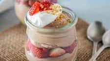 Chocolate and Strawberry Cheesecake Parfait