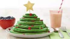 Christmas Tree Pancake Stacks